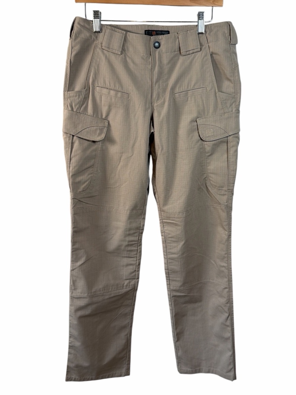 5.11 Tactical Women’s Khaki Cargo Pants with Multiple Pockets Size 8 Long